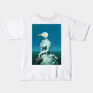 Victorian Seagull Lady Kids T-Shirt